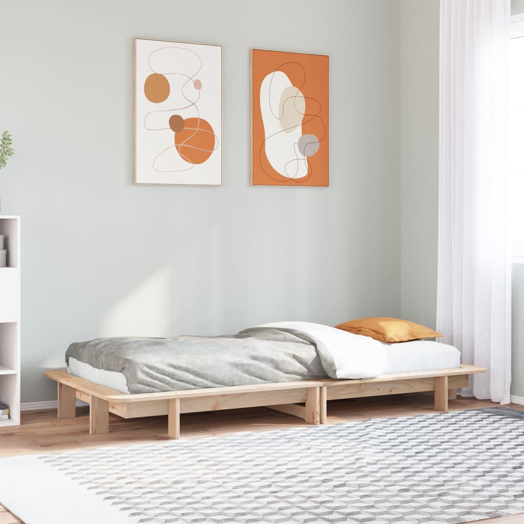 Bed Frame without Mattress 90x190 cm Single Solid Wood Pine